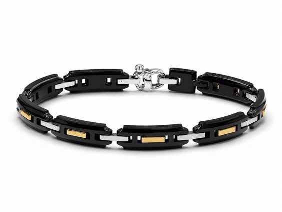Bracciale Baraka Uomo Explore in Acciaio Diamante 0.05 Ct BR215121ROGR200002 - BR215121ROGR200002